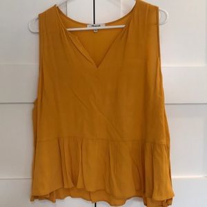 MADEWELL pleated mustard tank top shirt